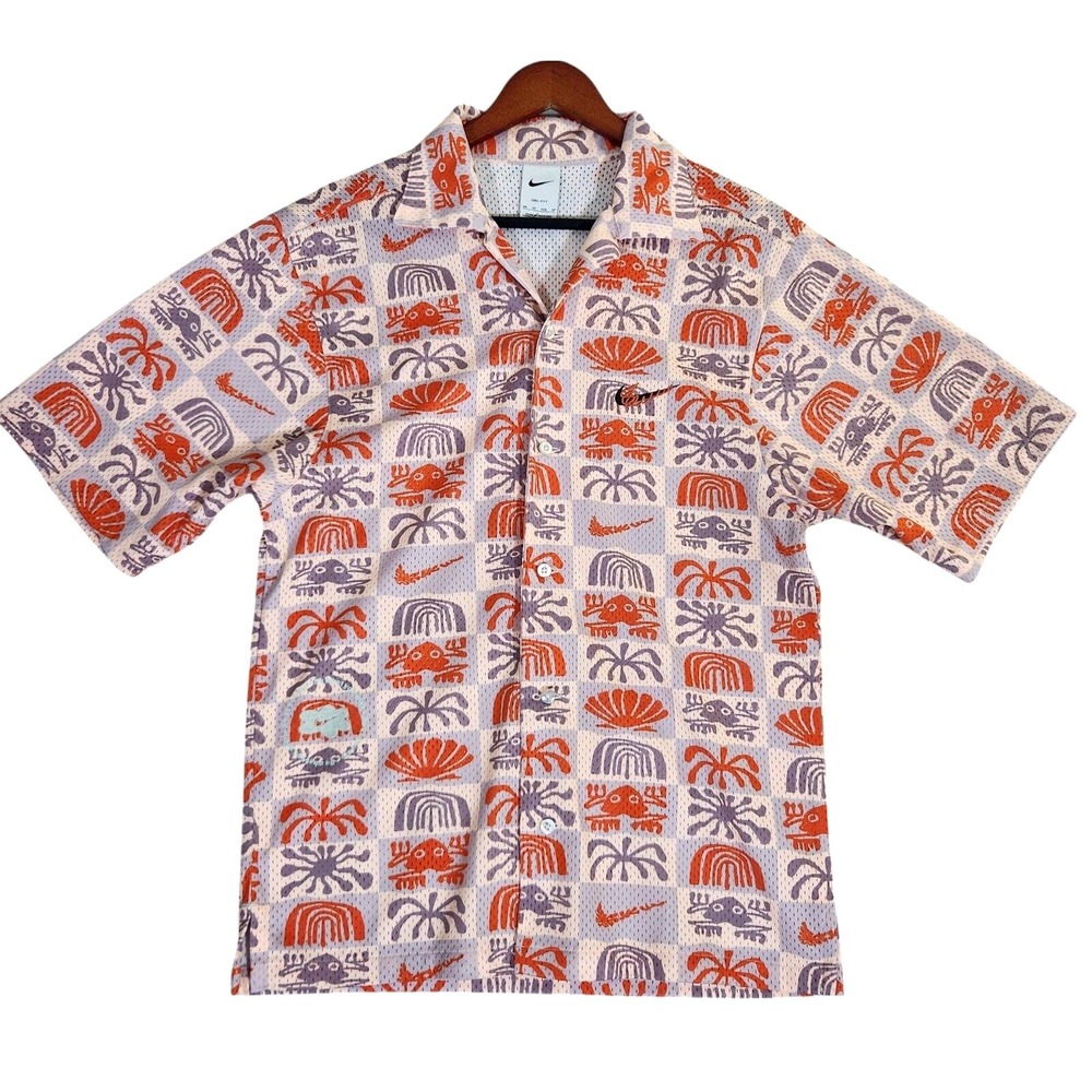 Nike Spring Break Shirt Men's XS Orange Guava Ice/Doll Hawaiian DV0041-838 - Picture 1 of 8